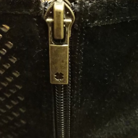 Lucky Brand Lakyn Suede Peep Toe - Black - Picture 7 of 7